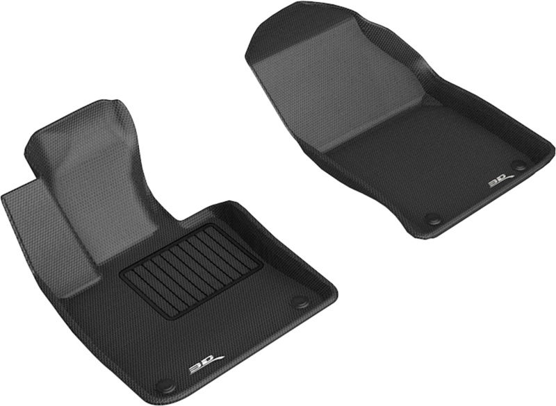 3D MAXpider 19-21 Volvo S60 / V60 / 20-21 V60 Cross Country Kagu 1st Row Floormats - Black - L1VV03511509