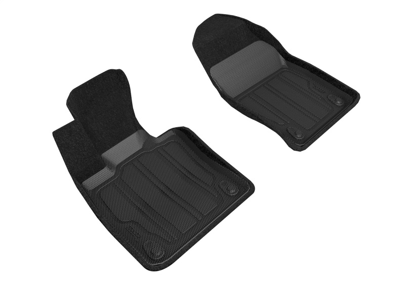 3D MAXpider 19-21 Volvo S60/V60 20-21 V60 Cross Country Elegant Hybrid 1st Row Floormat - Black - SLVV03514709