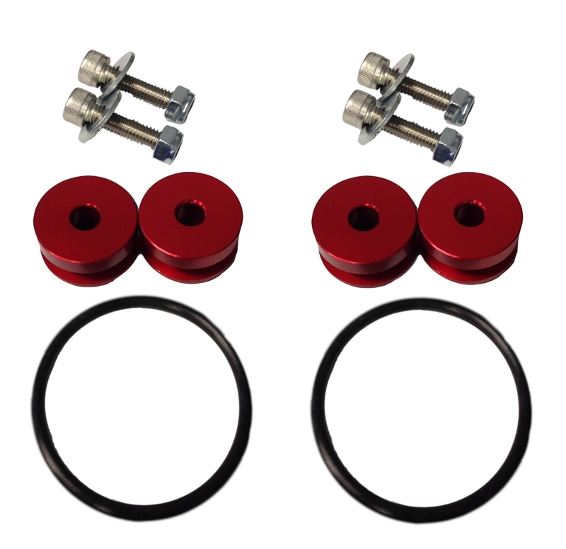 Torque Solution Billet Bumper Quick Release Kit (Red): Universal - TS-UNI-026R