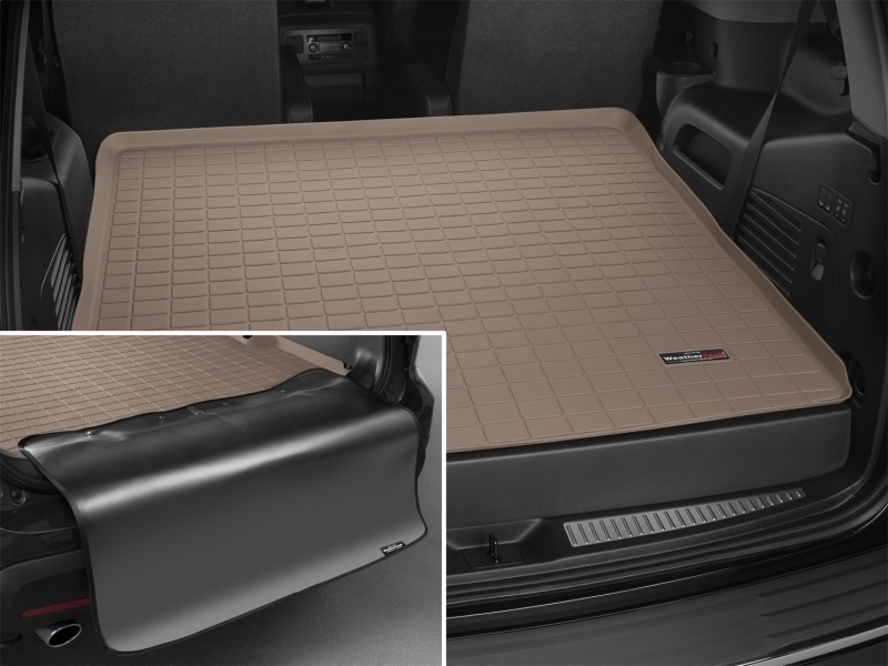 WeatherTech 15+ Cadillac Escalade Cargo Liner w/ Bumper Protector - Tan - 41710SK