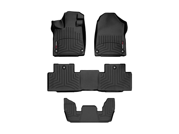 WeatherTech 2022+ Acura MDX Front + Rear + Rear FloorLiner - Black - 441669-1-2-3