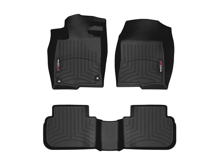 WeatherTech 2022+ Honda Civic Sedan (w/o 2nd Row USB Ports) Front + Rear Floor Liner - Black - 441692-1-2