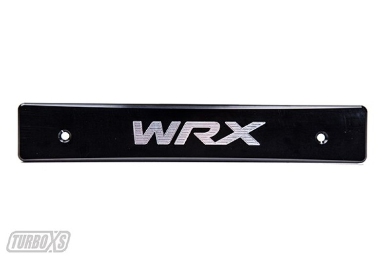 Turbo XS 15-17 Subaru WRX/STi Billet Aluminum License Plate Delete Black Machined WRX Logo - WS15-LPD-BLK-WRX