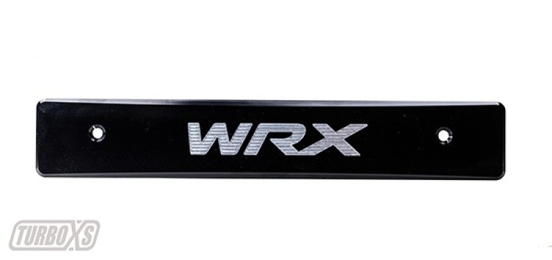 Turbo XS 08-14 Subaru WRX/STi Billet Aluminum License Plate Delete Black Machined WRX Logo - WS08-LPD-BLK-WRX