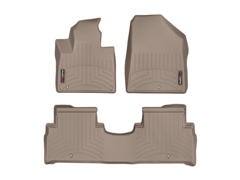Front and Rear Tan Floorliners - 2016+ Kia Sorento - 45770-1-2