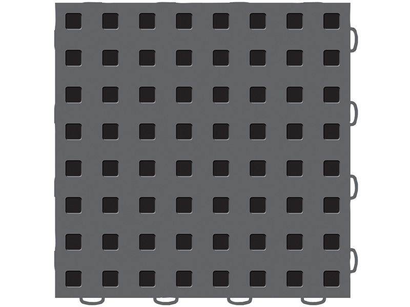 WeatherTech TechFloor - 12in X 12in Tiles - Dark Grey/Black **Order in Qtys of 10 - 51T1212 DG-BK