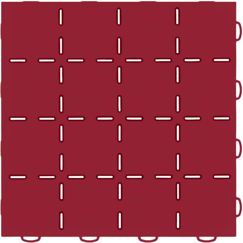 WeatherTech TechFloor - 12in X 12in Tiles - Red/Black **Order in Qtys of 10 - 51T1212 RD-BK