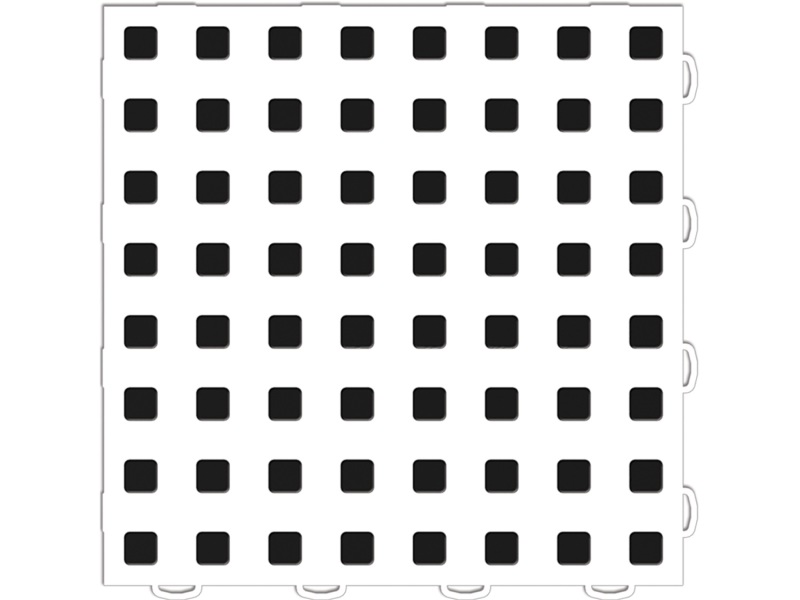 WeatherTech TechFloor - 12in X 12in Tiles - White/Black **Order in Qtys of 10 - 51T1212 WH-BK