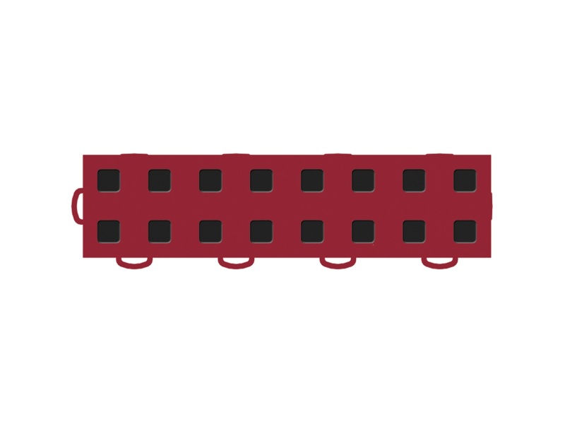 WeatherTech TechFloor - 3in X 12in Tiles(Left Loop) - Red/Black **Order in Qtys of 10 - 51T312LL RD-BK