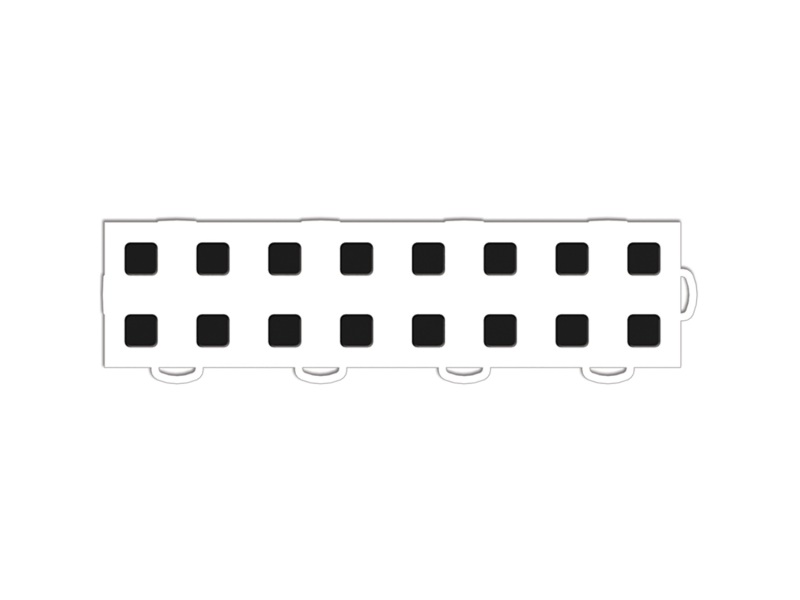 WeatherTech TechFloor - 3in X 12in Tiles(Right Loop) - White/Black **Order in Qtys of 10 - 51T312RL WH-BK
