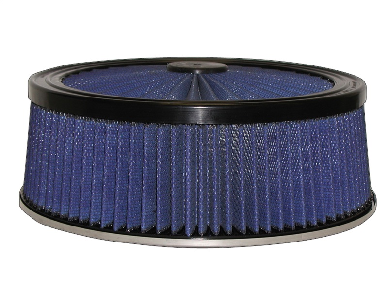 aFe MagnumFLOW Air Filters Round Racing P5R A/F TOP Racer 14D x 5H (Blk/Blue) - 18-31405