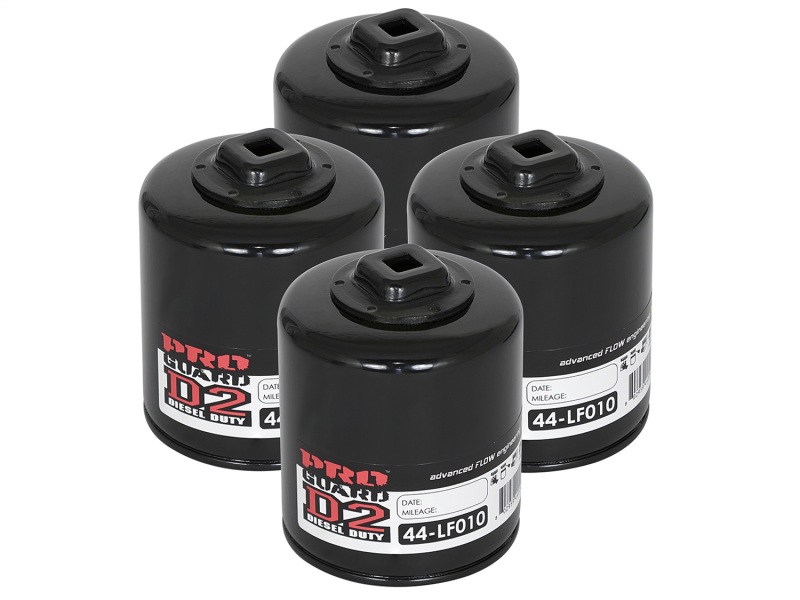 aFe Pro GUARD D2 Oil Filter 00-14 GM Gas Trucks V6 4.3L (4 Pack) - 44-LF010-MB