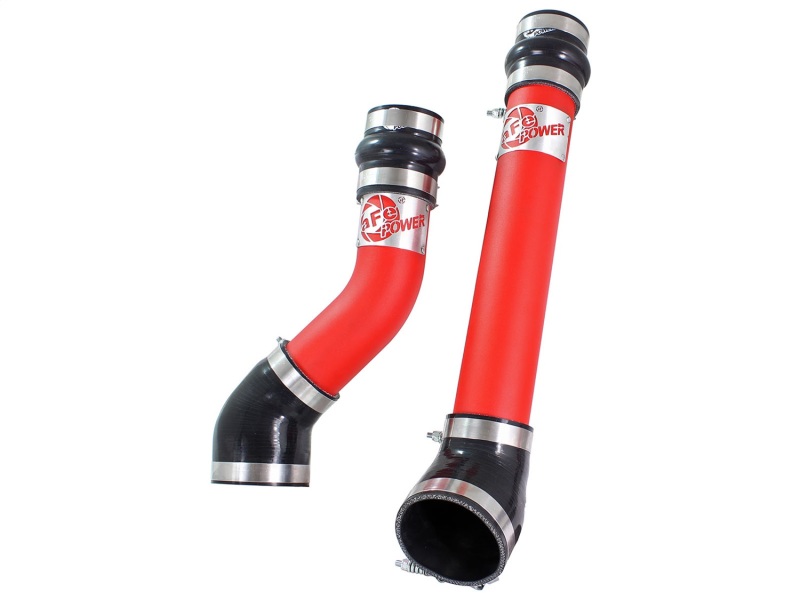 aFe Bladerunner Intercooler Tubes Hot & Cold Side 3.5in 94-02 Dodge Diesel Trucks L6-5.9L (td) - Red - 46-20064-R