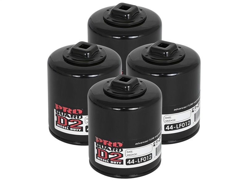 aFe Pro GUARD D2 Oil Filter 07-14 GM Trucks V8 4.8L/5.3L/6.0L/6.2L (4 Pack) - 44-LF012-MB