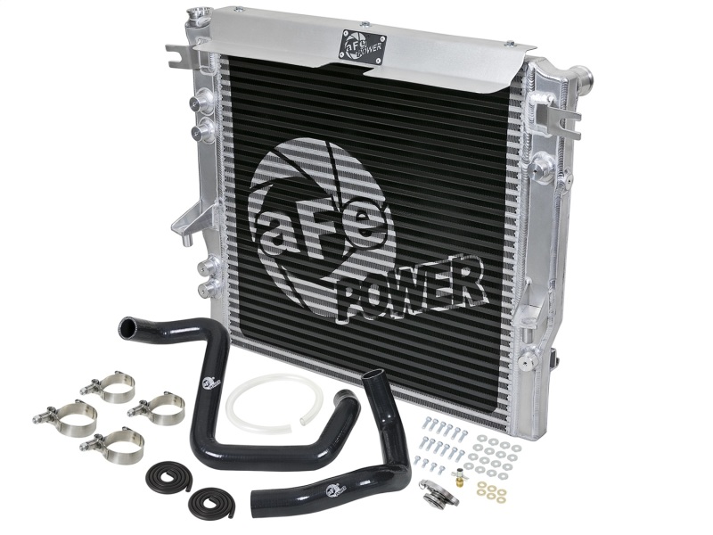 aFe BladeRunner GT Series Bar and Plate Radiator w/ Black Hoses 12-18 Jeep Wrangler (JK) V6 3.6L - 46-50012-B