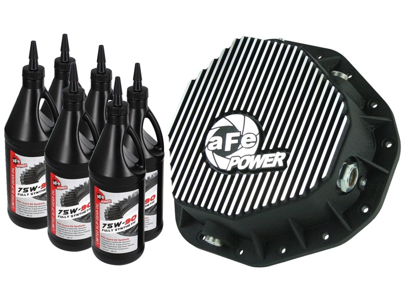 aFe Power Cover Rear Differential w/ 75W-90 Gear Oil Dodge Diesel Trucks 03-05 L6-5.9L - 46-70092-WL