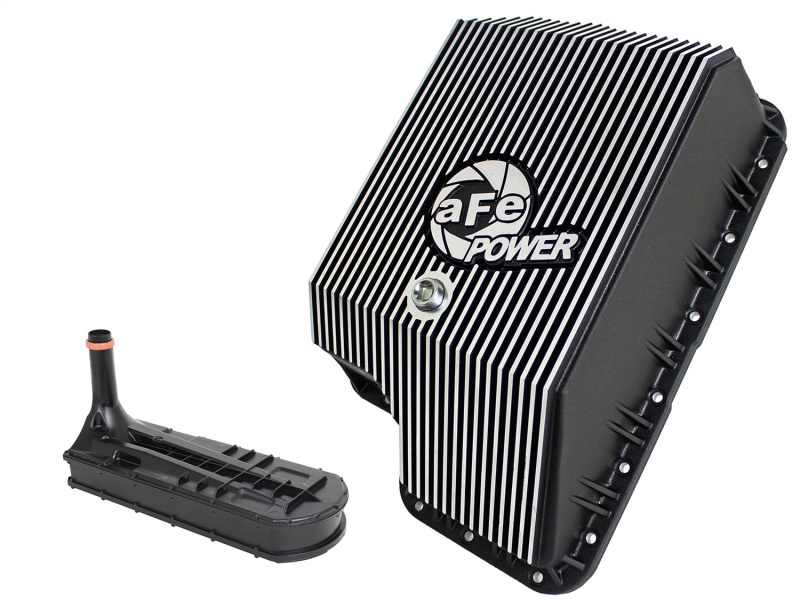 afe Transmission Pan (Black); Ford Diesel Trucks 03-10 V8-6.0/6.4L (td) - 46-70122-1