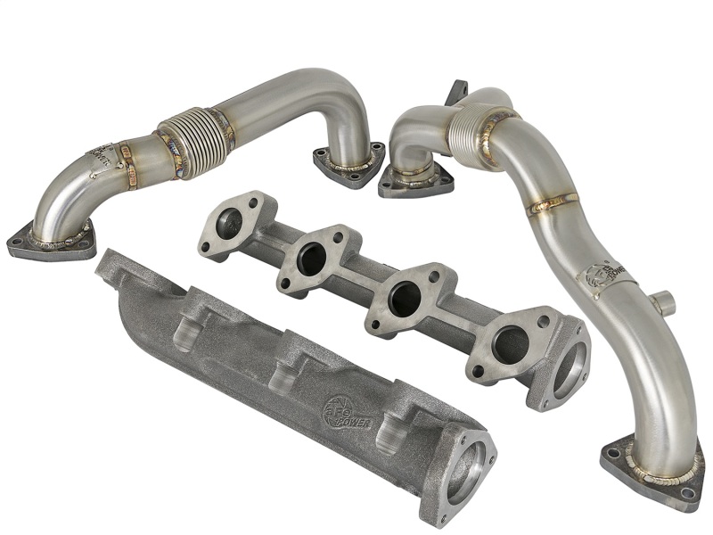 aFe Twisted Steel Power Package Up-Pipes / Manifold 08-10 Ford Diesel Trucks V8 6.4L (td) - 48-33016-PK