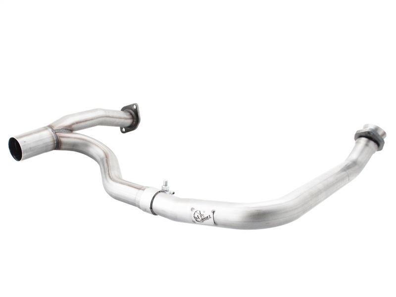 aFe Power Twisted Steel Y-Pipe Aluminized 2in 12-14 Jeep Wrangler (JK) V6 3.6L (4dr) - 48-06207