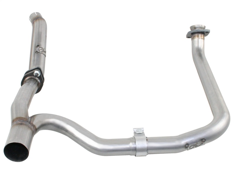 aFe Power Twisted Steel Loop Delete D/P & Y-Pipe SS 2in/2.5in 12-14 Jeep Wrangler (JK) V6 3.6L - 48-46210