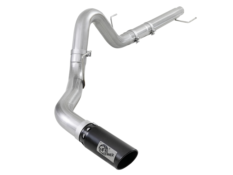 aFe Atlas 4in Aluminized Steel DPF-Back Exh 18-19 Ford F-150 V6-3.0L (td) w/ Black Tip - 49-03106-B