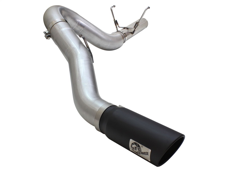 aFe MACHForce XP Exhaust Large Bore 5in DPF-Back Alu. 13-15 Dodge Trucks L6-6.7L (td) *Black Tip - 49-02051-1B