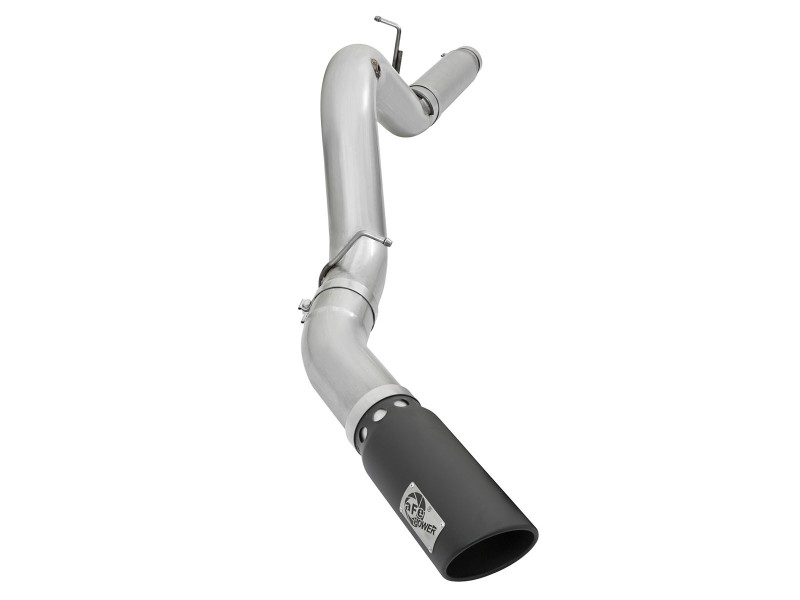 aFe Atlas Exhaust 5in DPF-Back Aluminized Steel w/ Black Tips 16-17 GM Diesel Truck V8-6.6L (td) - 49-04081-B