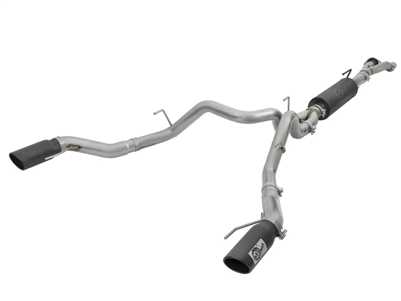 aFe MACH Force-Xp 3in to 3-1/2in 304 SS Cat-Back Exhaust w/Black Tip 17-18 Ford F-150 Raptor V6 3.5L - 49-33094-B