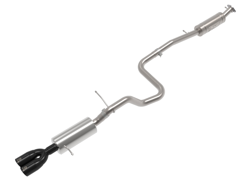 aFe Takeda Series 2 1/2in 304 SS Cat-Back 14-19 Ford Fiesta L4-1.6L (t) w/Black Tip - 49-33140-B