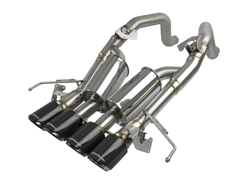 aFe MACH Force-Xp Axle-Back Exhaust System w/ Carbon Fiber Tips Chevrolet Corvette (C7) 14-19 6.2L - 49-34056-1C