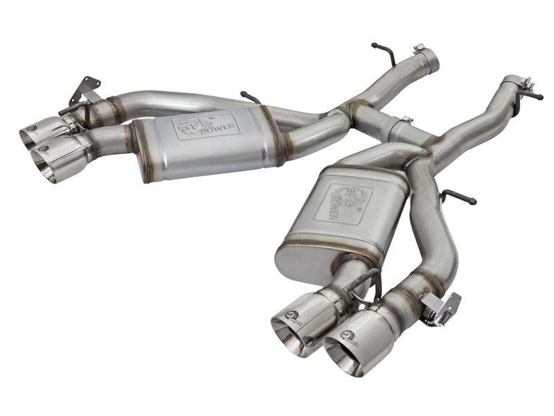 aFe MACHForce XP 3in 304 SS Axle-Back Dual Exhaust (NPP) w/ Polished Tips 16-17 Camro SS V8-6.2L - 49-34068-P