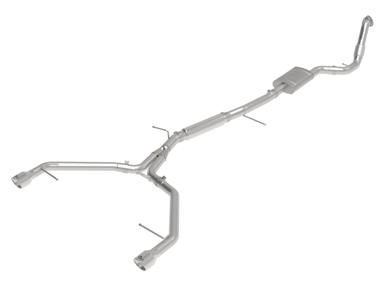 aFe 17-19 Audi A4 (B9) MACH Force-Xp 3in to 2.5in 304 SS Cat-Back Exhaust System-Dual Polished Tips - 49-36420-P