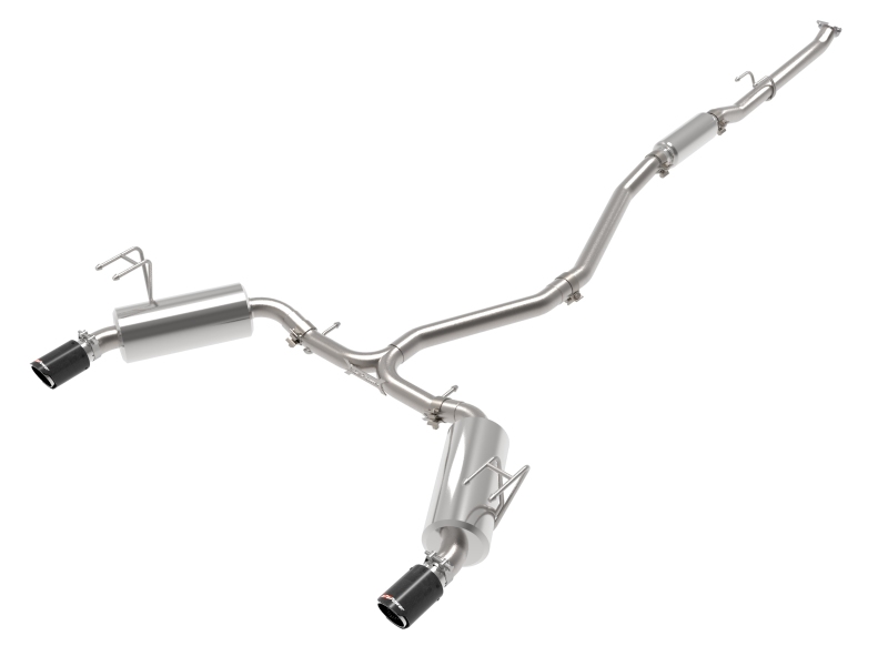 aFe Takeda 2.5in 304 SS Cat-Back Exhaust System w/CF Tips 2022+ Honda Civic L4-1.5L (t) - 49-36628-C