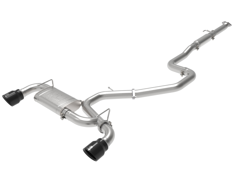 aFe Takeda Exhaust Cat-Back 19-20 Hyundai Veloster N 304SS Black Dual Tips Exhaust - 49-37010-B