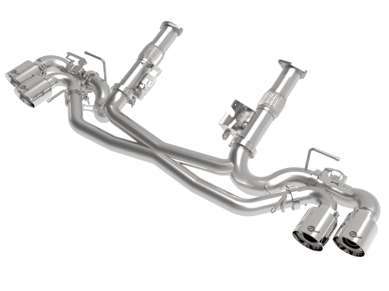 AFe MACH Force-Xp 304 Stainless Steel Cat-Back Exhaust Polished 2020 Chevrolet Corvette C8 - 49-34124NM-P