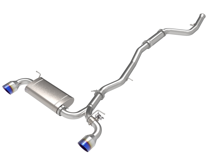 aFe POWER Takeda 2021 Toyota Supra 2.0L (t) 2.5in-3in 304 SS CB Exhaust w/ Blue Tips - 49-36050-L