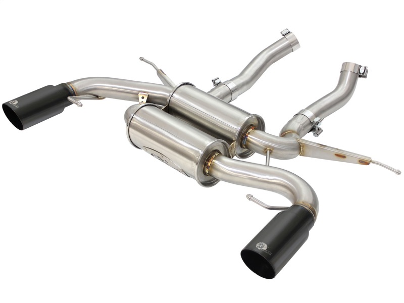 aFe MACHForce XP 2.5in Axle Back Stainless Exhaust w/ Black Tips 07-13 BMW 335i 3.0L L6 (E90/92) N55 - 49-36327-B