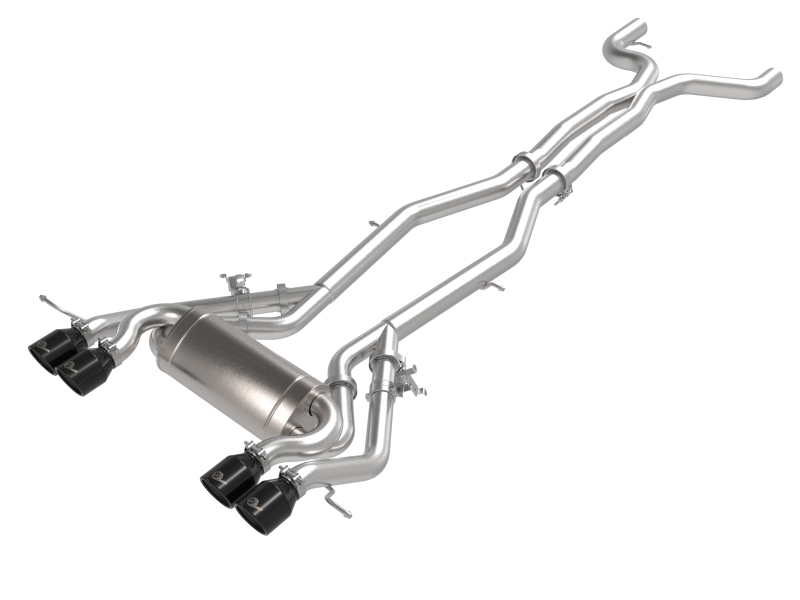 aFe MACHForce XP Exhausts Cat-Back SS 21 BMW M2 Competition L6-3.0L w/Black Tips - 49-36351-B