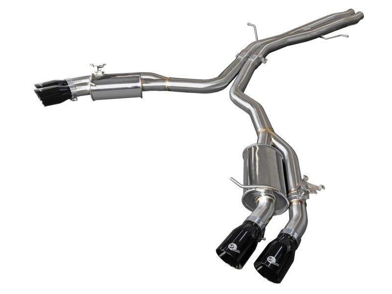 aFe 18-20 Audi RS5 Coupe MACH Force-Xp 3in to 2.5in 304 SS Axle-Back Exhaust System (Quad Black Tip) - 49-36427-B