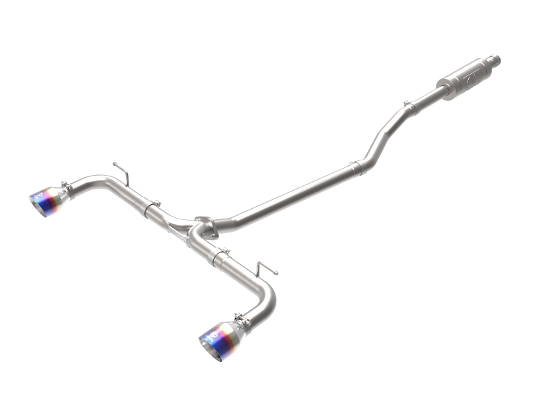 aFe Takeda 2-1/2in 304 SS Cat-Back Exhaust w/ Blue Flame Tips 14-18 Mazda 3 L4 2.0L/2.5L - 49-37015-L