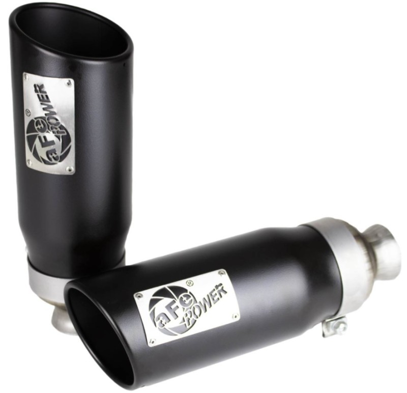 aFe MACH Force-XP 4-1/2in Steel OE Replacement Exhaust Tips - 2021+ Dodge Ram (5.7L V8) - Black - 49C42073-B