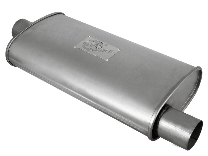 aFe Scorpion Replacement Alum Steel Muffler Double Layer 2-1/2in In/Out Center/Offset 18inL x9inW - 49M00002