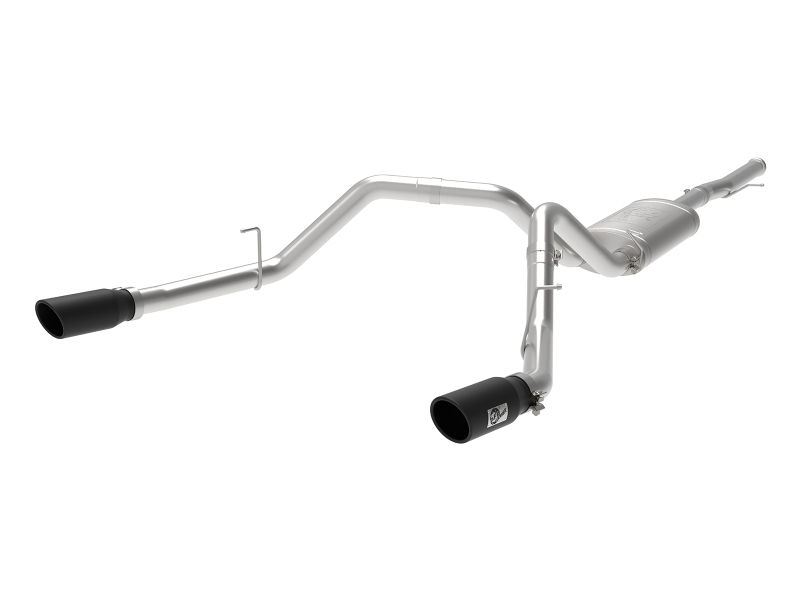 aFe Apollo GT Series 3 IN 409 SS Cat-Back Exhaust System w/ Black Tip GM Sierra 1500 09-18 - 49-44111-B