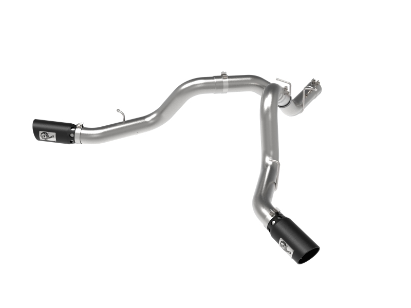 aFe Large Bore-HD 4in 409SS DPF-Back Exhaust System w/Black Tip 20 GM Diesel Trucks V8-6.6L (td) L5P - 49-44126-B