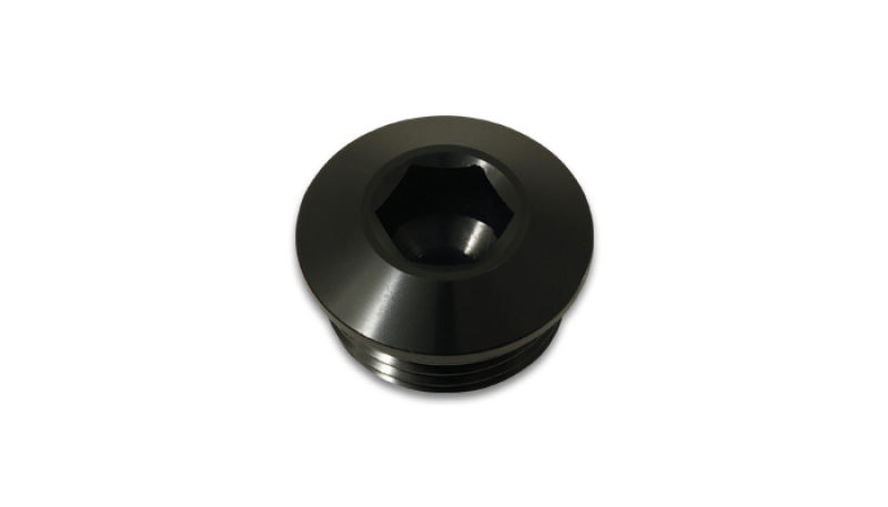 Vibrant Aluminum -6AN ORB Slimline Port Plug w/O-Ring - Anodized Black - 10992