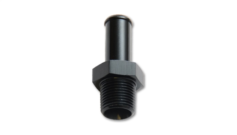 Vibrant 1/4in NPT to 3/8in Barb Straight Fitting - Aluminum - 11201