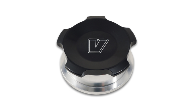 Vibrant 1.5in OD Aluminum Weld Bungs w/ Black Anodized Threaded Cap (incl. O-Ring) - 11289