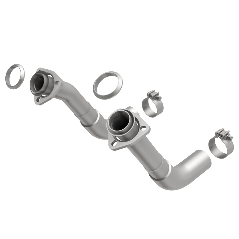 MagnaFlow 66-72 Chevy C10 Pickup V8 2-Piece Front Exhuast Pipe Kit (2in Tubing/Clamps/Inlet Flanges) - 15380