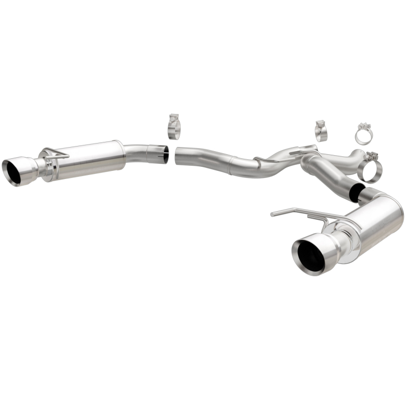 MagnaFlow Axle Back, SS, 3in, Competition, Dual Split Polished 4.5in Tip 2015 Ford Mustang GT V8 5.0 - 19103