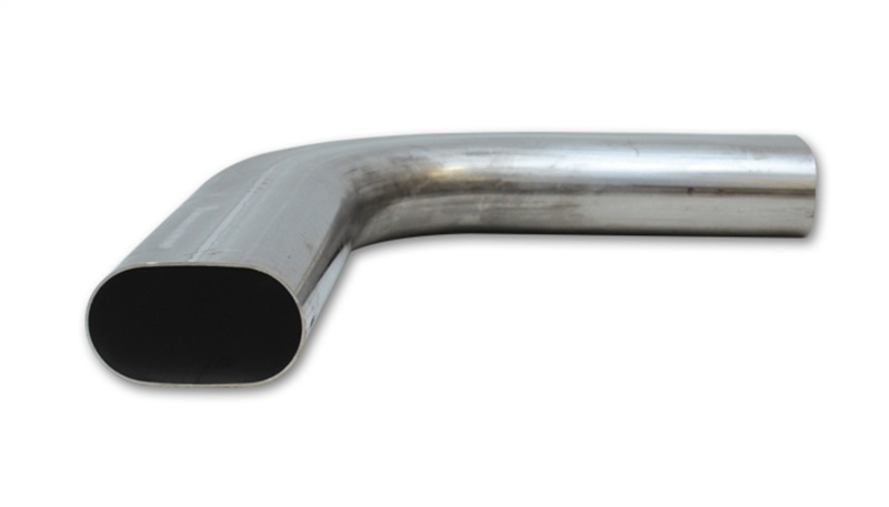 Vibrant 3in Oval (Nominal Size) T304 SS 90 deg Mandrel Bend 6in x 6in leg lengths - 13191